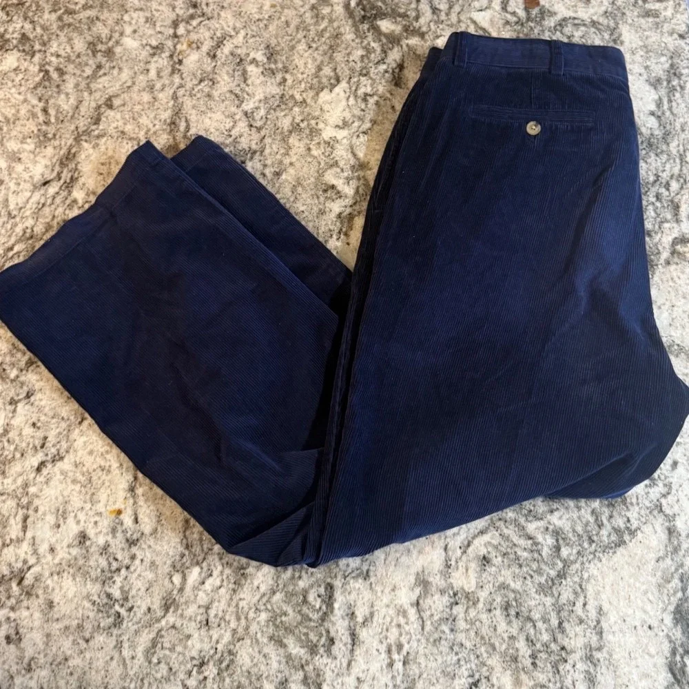 Vineyard Vines Men's Classic Corduroy‎ Pants Navy Blue Size 38x30 Straight Fit